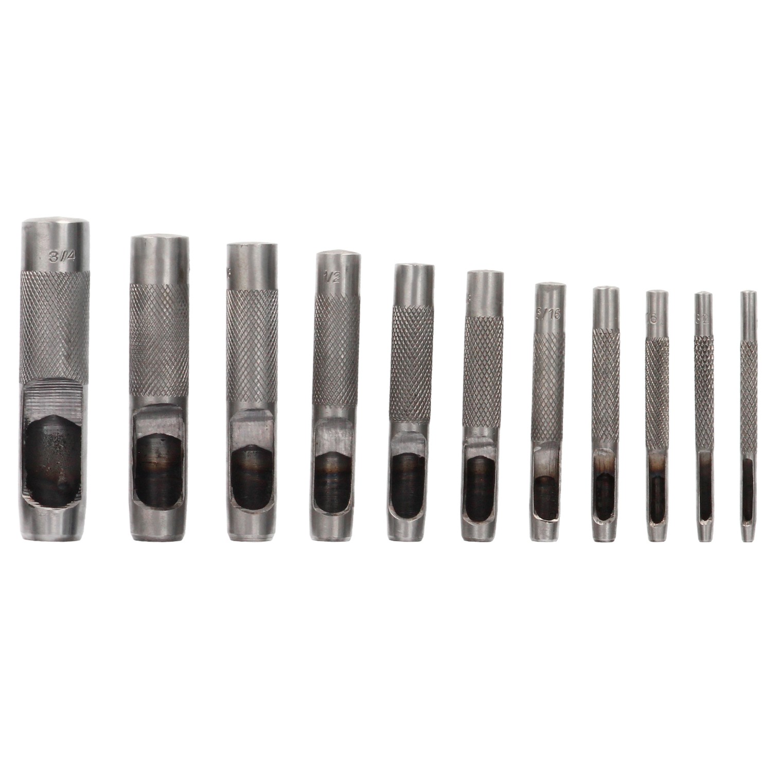 Juego Sacabocados Golpe 12 Piezas 3 a 19 mm