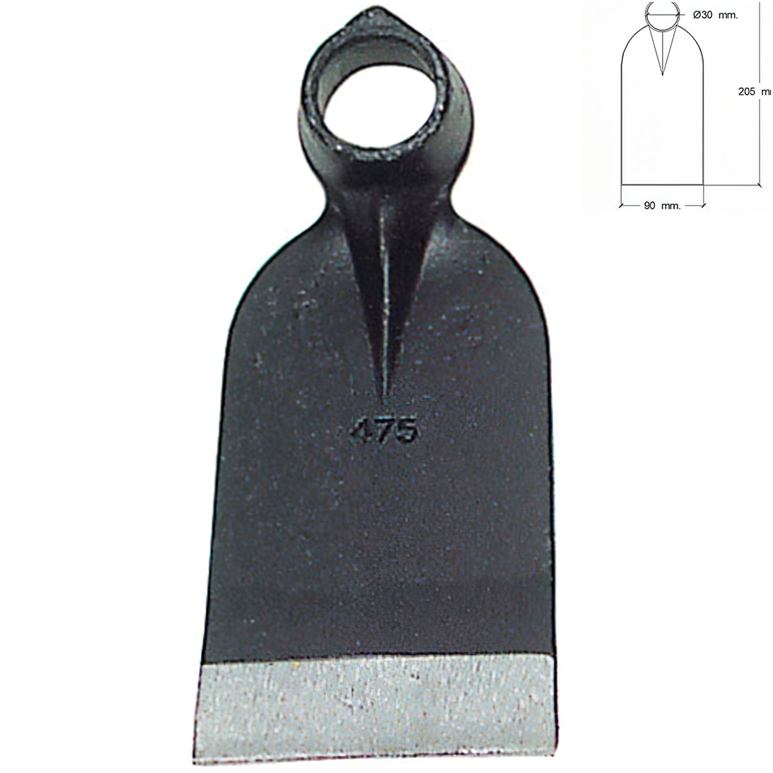 Azada Forjada Sin Mango 207/ 450 Gramos