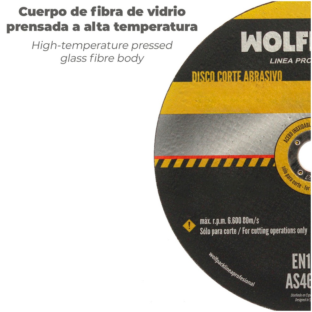 Disco Corte Abrasivo Acero Inoxidable Plus Ø 115x Ø 22,2 mm Espesor 1,6 mm. Disco Radial / Amoladora Universal