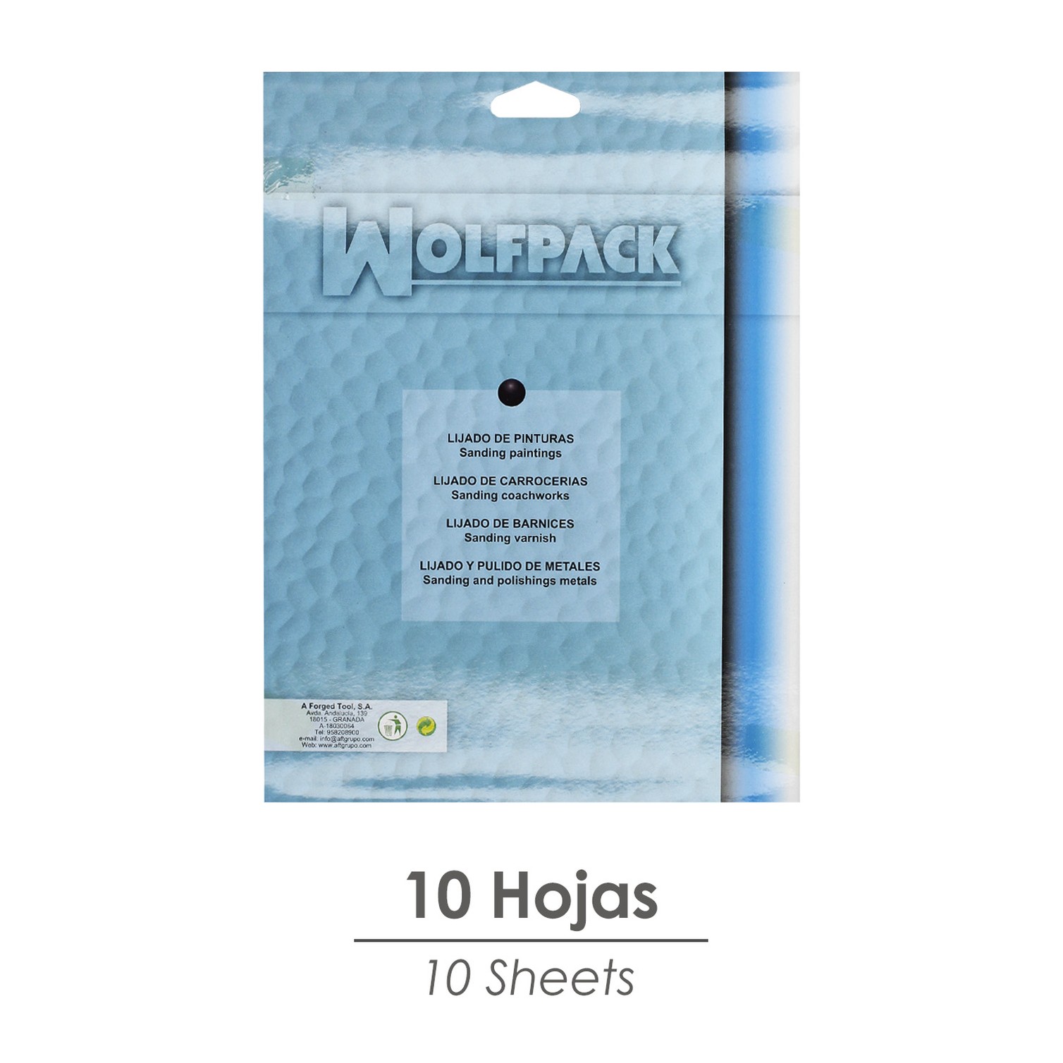 Lija Agua Grano 400 (Pack 10 Pliegos)
