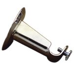 Soporte Barra 12 mm.Ø Cromo Frontal Redondo