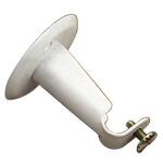 Soporte Barra 12 mm.Ø Blanco Frontal Redondo