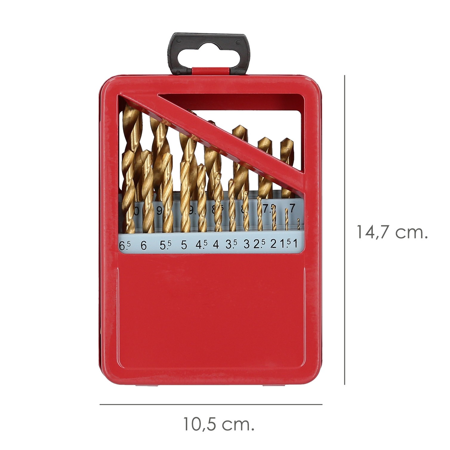 Estuche Brocas Hss Titanio 1-10 mm. 19 Piezas