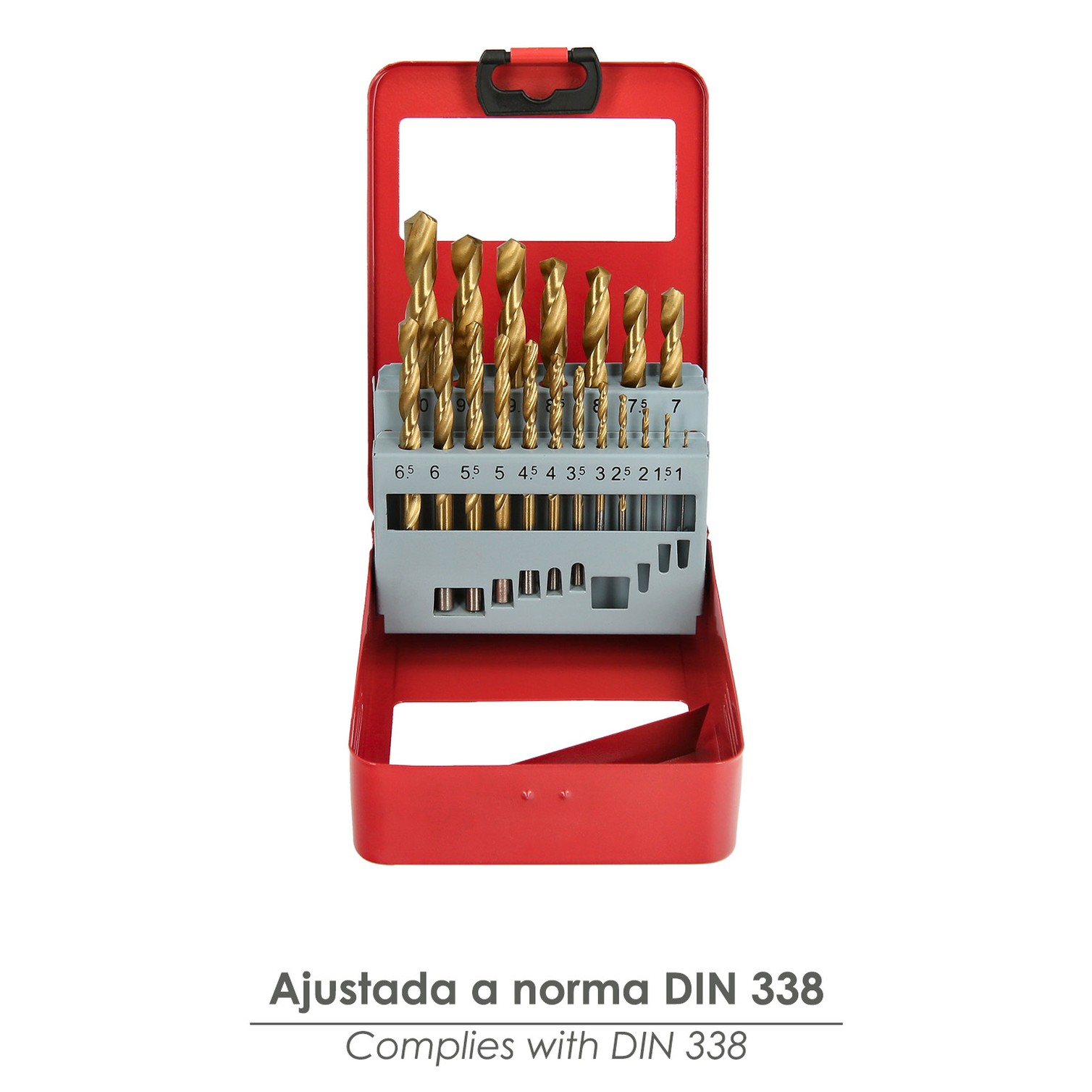 Estuche Brocas Hss Titanio 1-10 mm. 19 Piezas