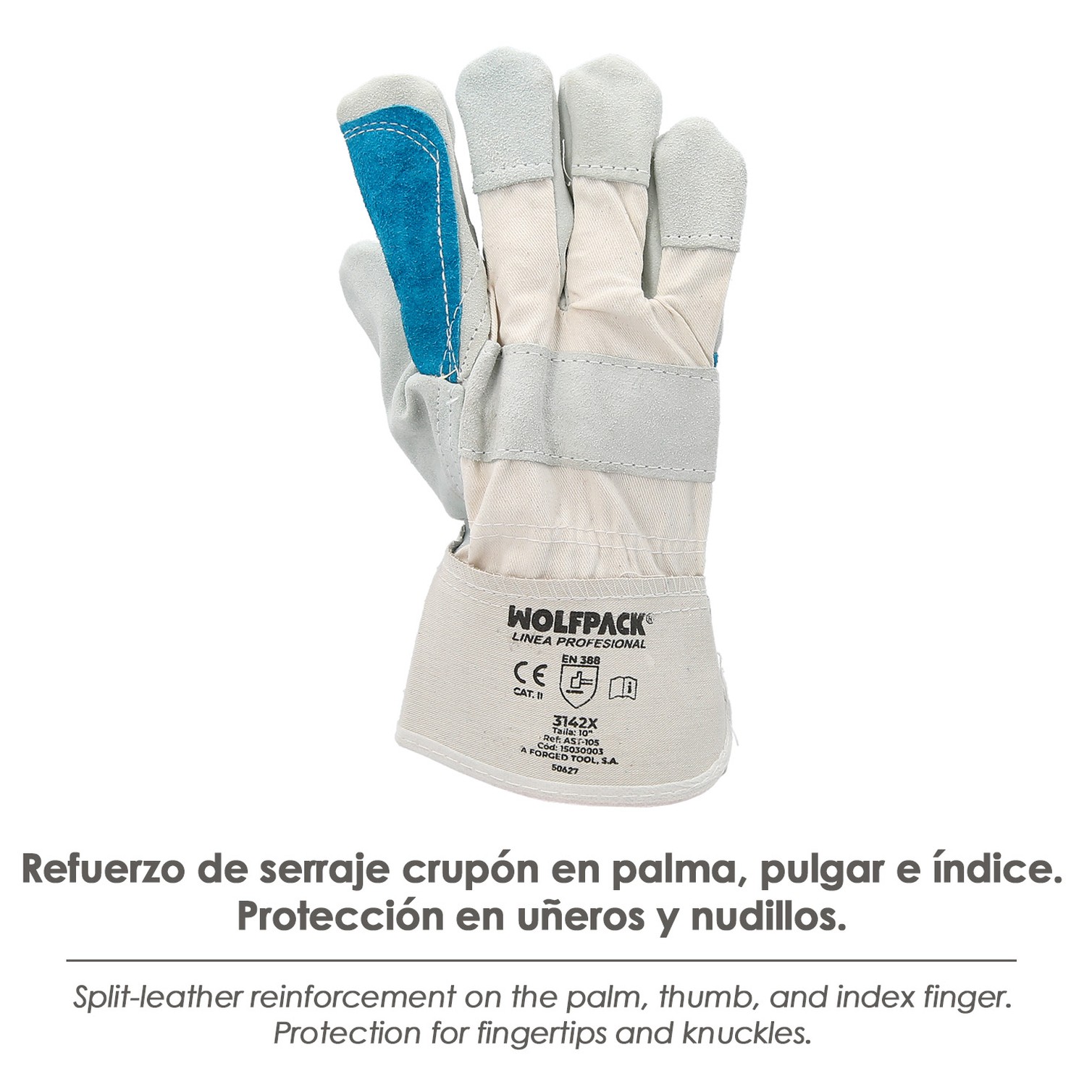 Guantes Americano Serraje Palma Reforzada (Par)