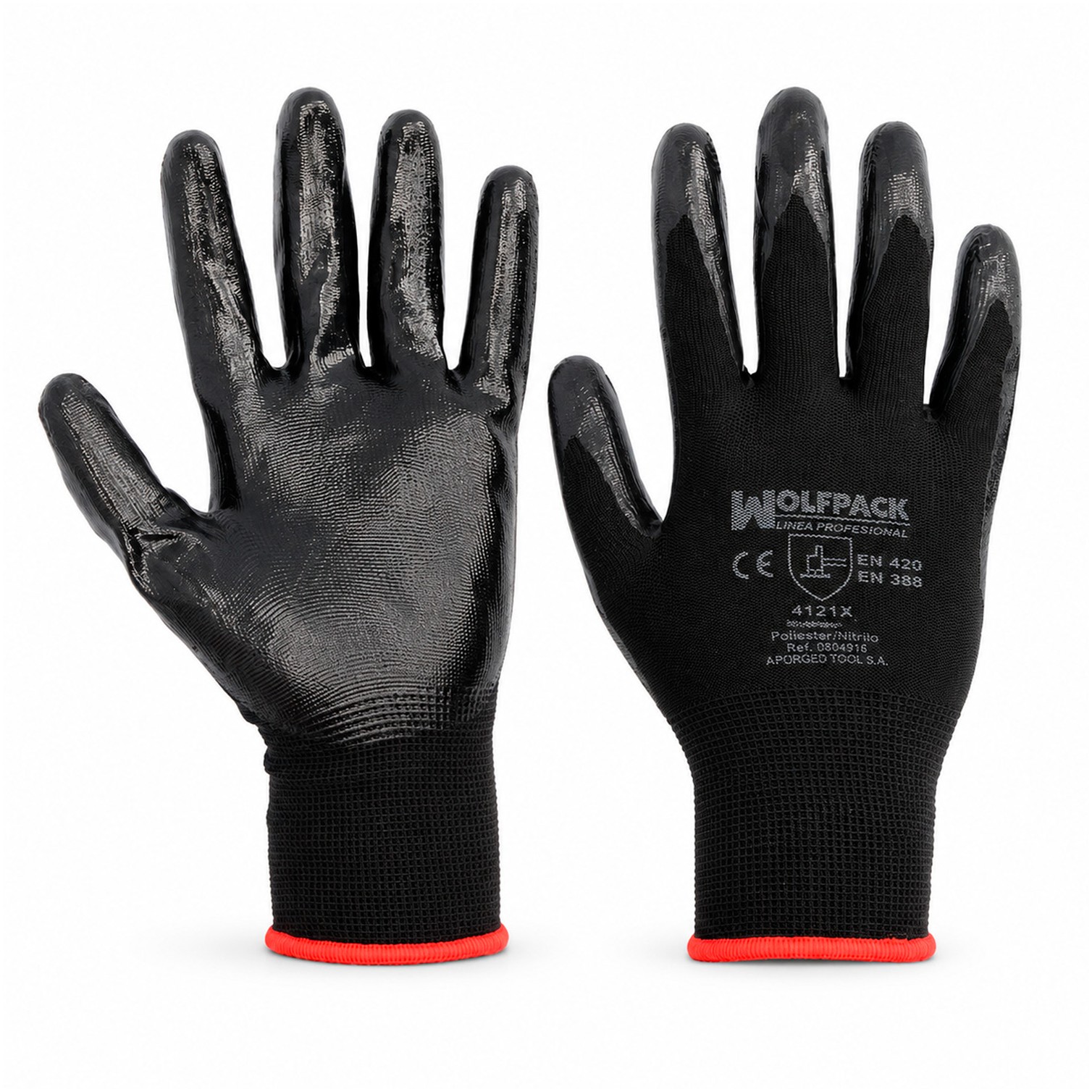 Guantes Nitrilo / Poliester Impregnado 10" (Par)