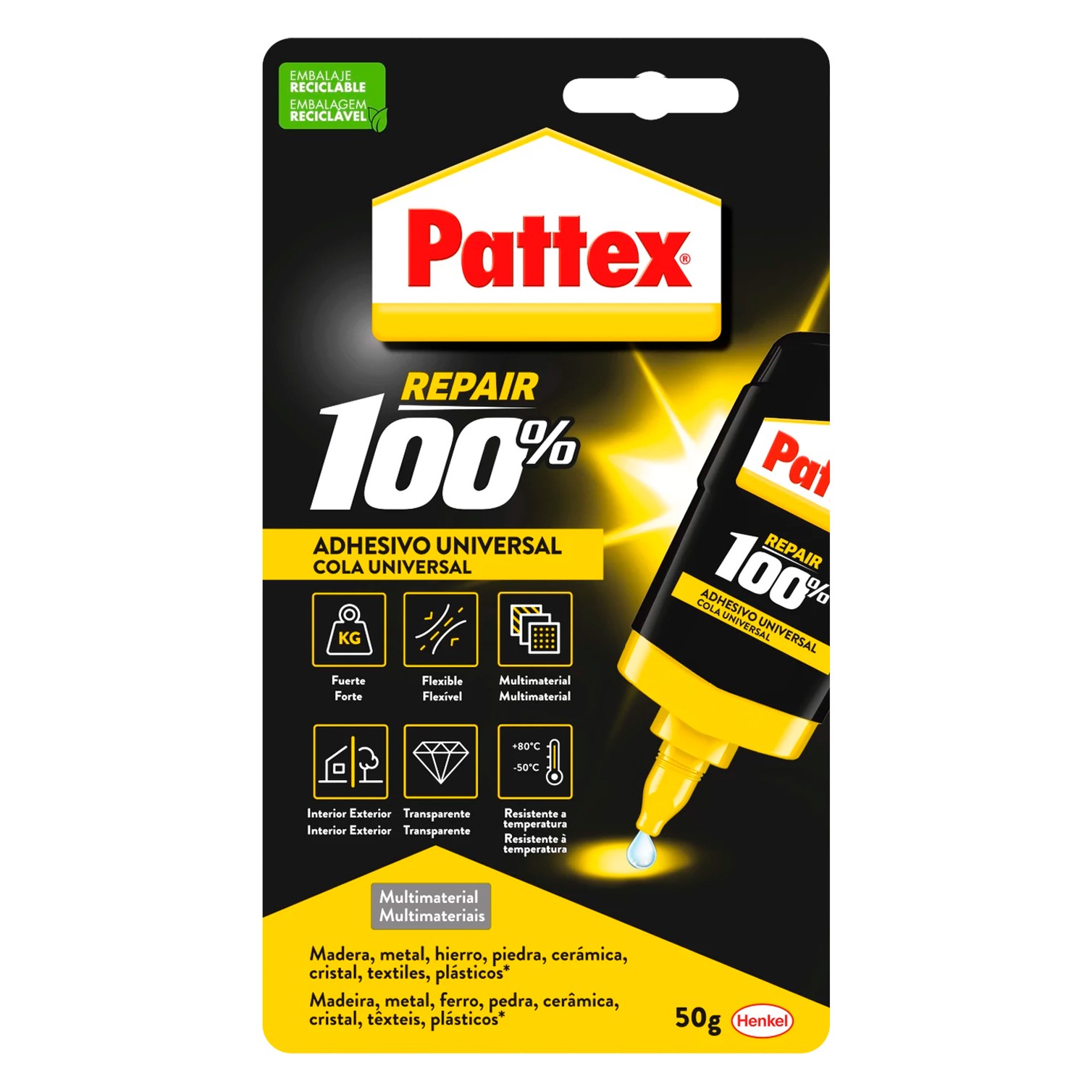 Nural Pattex 100% Cola (Botella 50 gr.)
