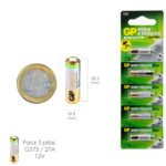 Pila Alcalina G375/ 27A 12 V. Sin Mercurio (Blister 5 Piezas)
