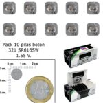 Pila Boton Oxido De Plata 321 / SR616SW (Caja 10 Pilas)