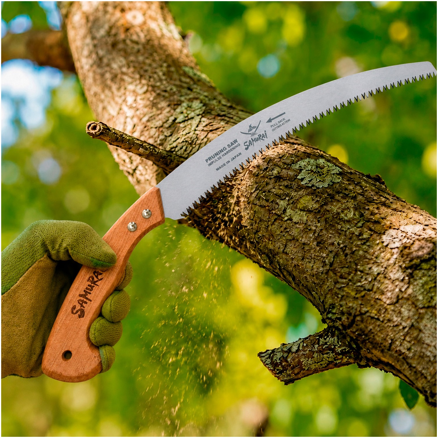 Serrucho Samurai Curvo Mango Madera 330 mm.