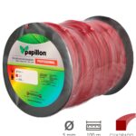 Hilo Nylon Desbrozadoras Cuadrado Professional Ø 5,0 mm. Rollo 100 metros. Hilo Nylon Corte Desbrozadores Hierba, Jardin, Maleza