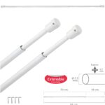 Barra Visillo Extensible 70/88 cm. Con Soporte, Sin Muelle (2 piezas)