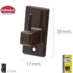 Gancho Visillo / Cortina Adhesivo Marron (Blister 2 Piezas)