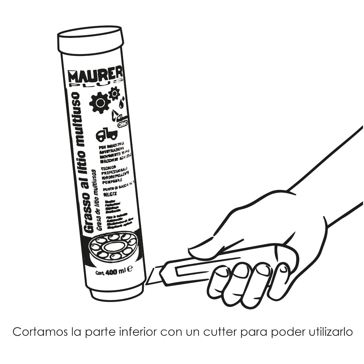 Grasa De Litio Cartucho 400 ml.