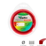Hilo Nylon Desbrozadoras Cuadrado Profesional Ø 2,4 mm. Rollo 12 metros. Hilo Nylon Corte Desbrozadores Hierba, Jardin, Maleza