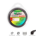 Hilo Nylon y Aluminio Desbrozadoras Cuadrado Professional Ø 3,0 mm. Rollo 10 metros. Hilo Nylon Corte Hierba, Jardin, Maleza