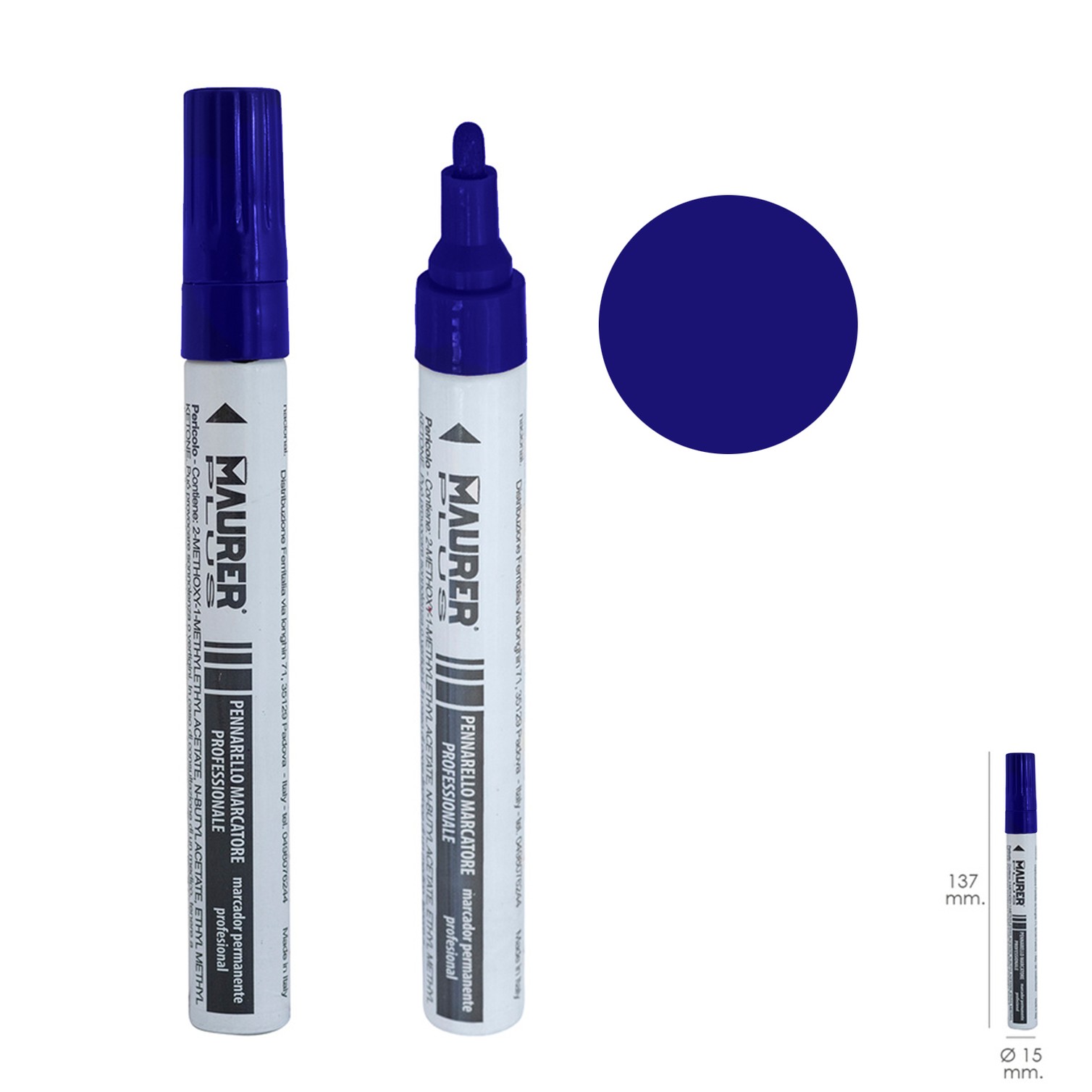 Rotulador Marcador Obra Profesional Pintura Permanente Azul Oscuro
