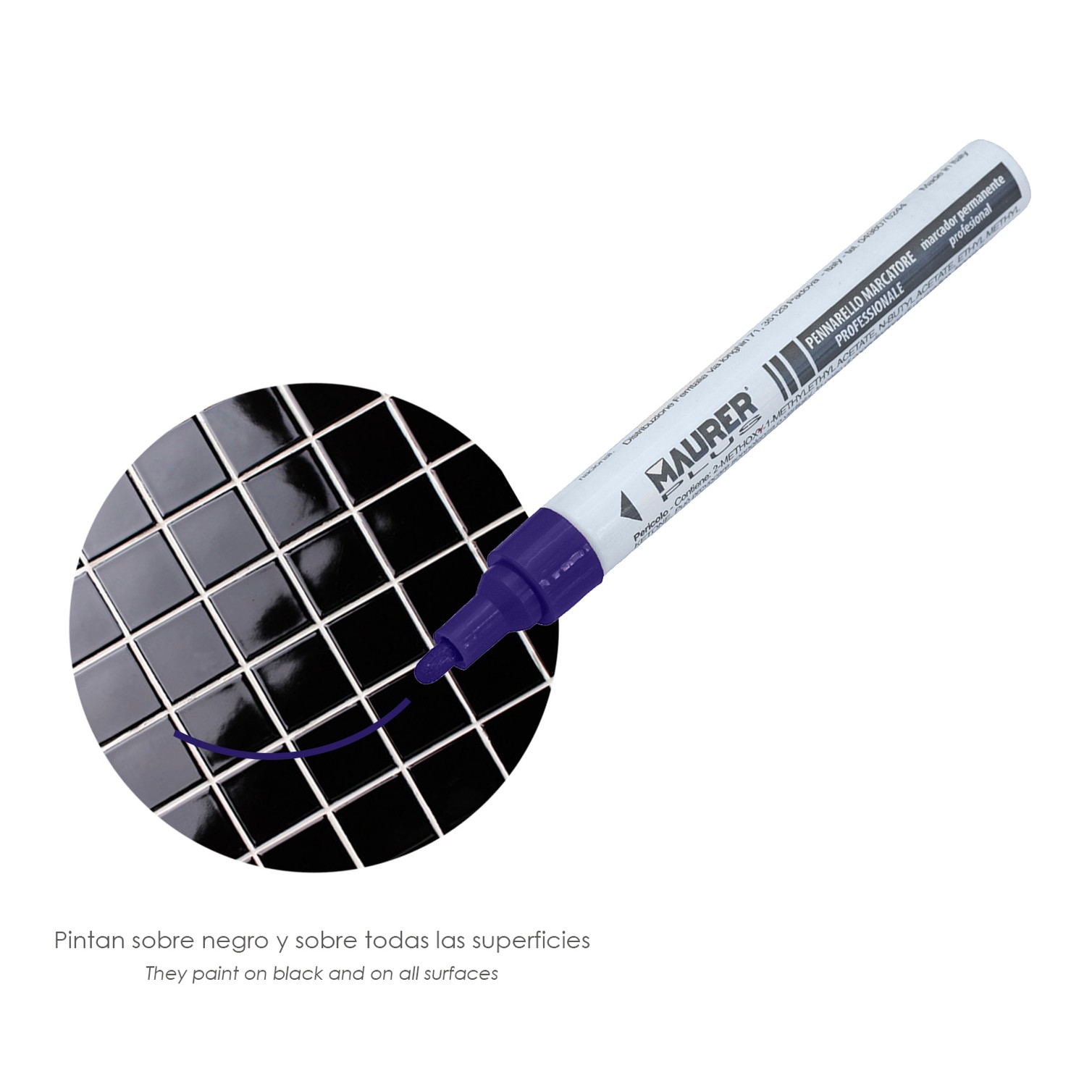 Rotulador Marcador Obra Profesional Pintura Permanente Azul Oscuro