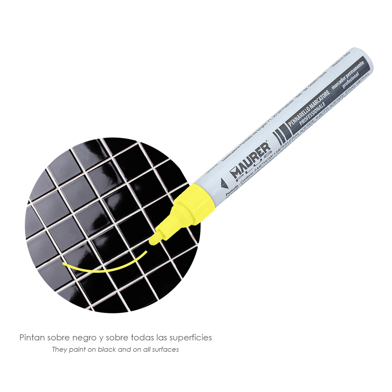 Rotulador Marcador Obra Profesional Pintura Permanente Amarillo