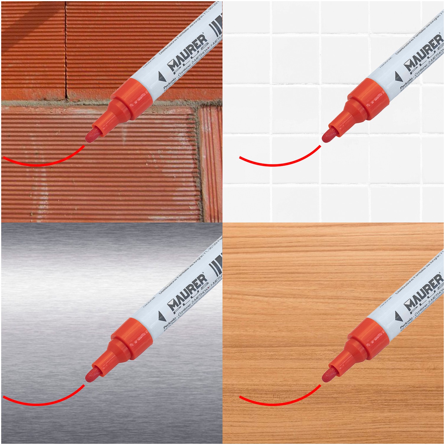 Rotulador Marcador Obra Profesional Pintura Permanente Rojo