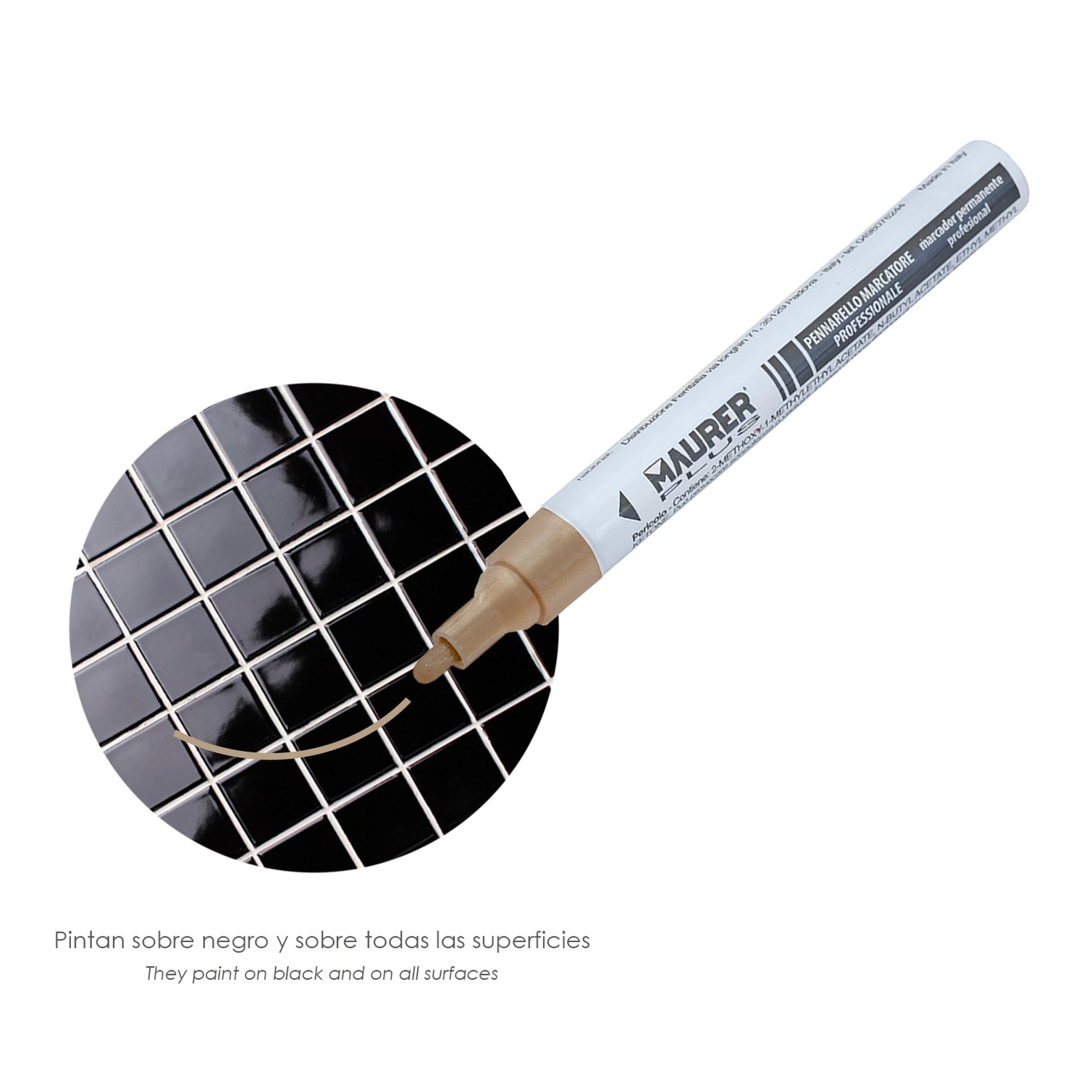 Rotulador Marcador Obra Profesional Pintura Permanente Oro