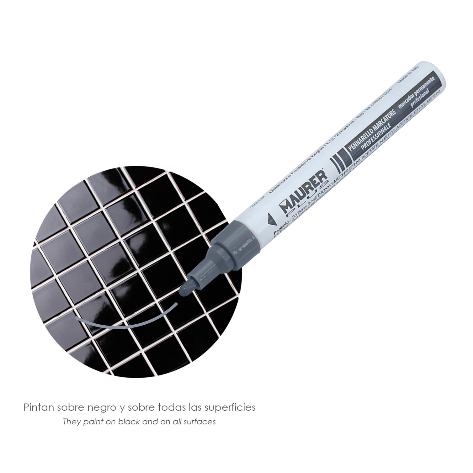 Rotulador Marcador Obra Profesional Pintura Permanente Plata