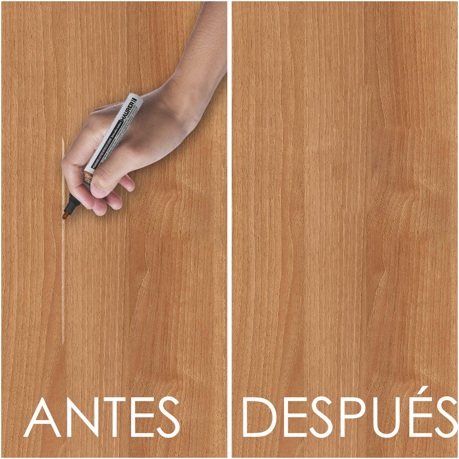Rotulador Profesional Retoque Madera Color Nogal Claro