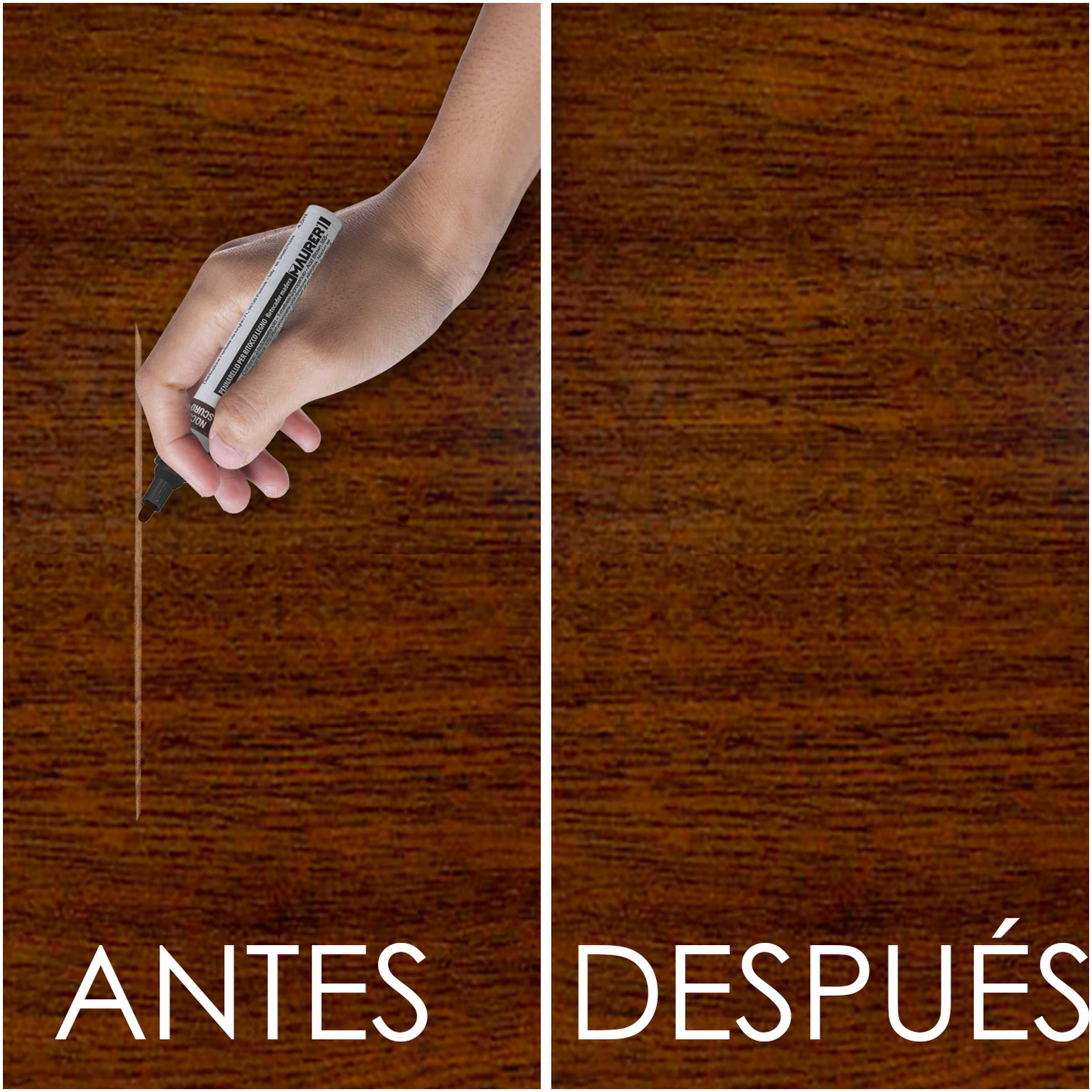 Rotulador Profesional Retoque Madera Color Nogal Oscuro