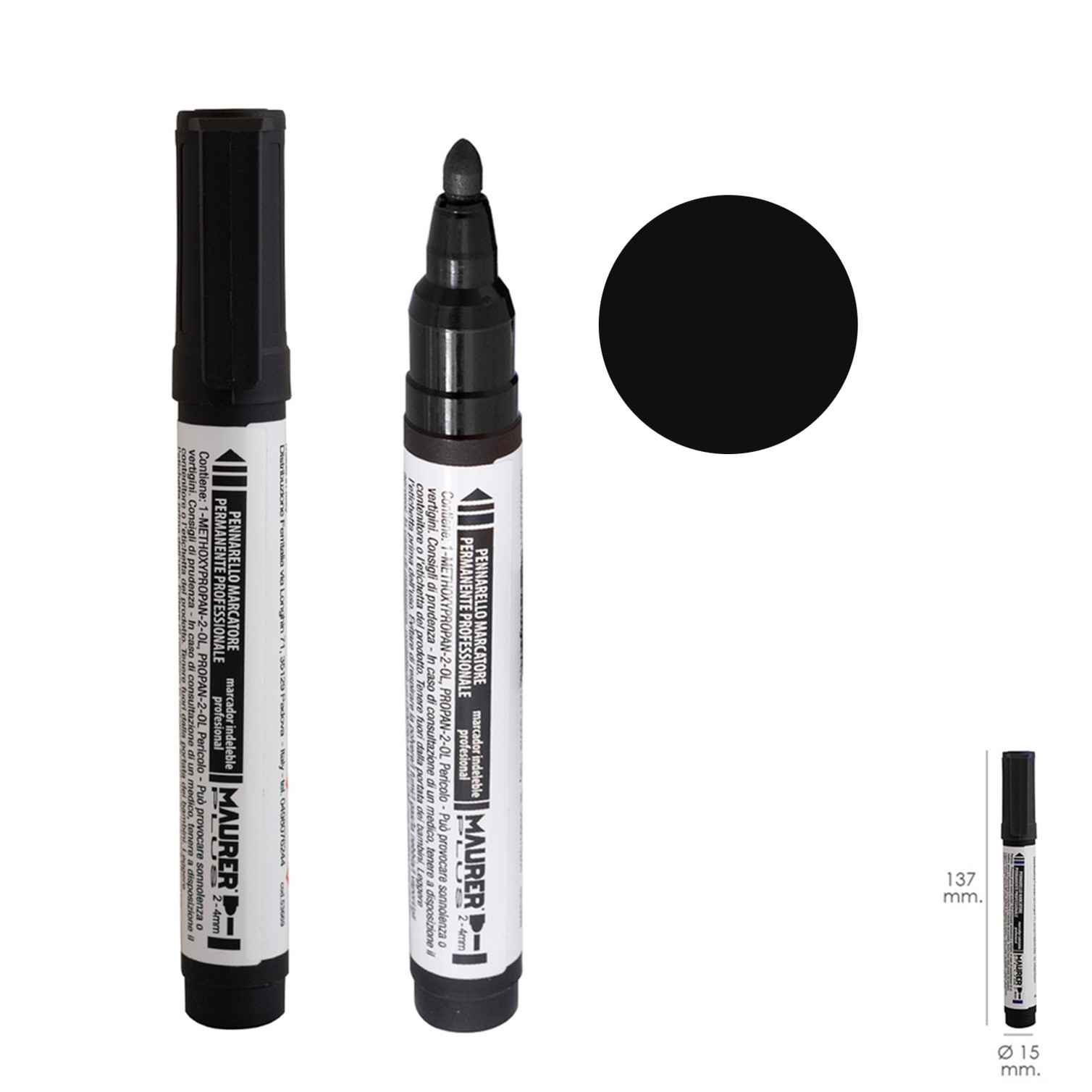 Rotulador Permanente Profesional Negro