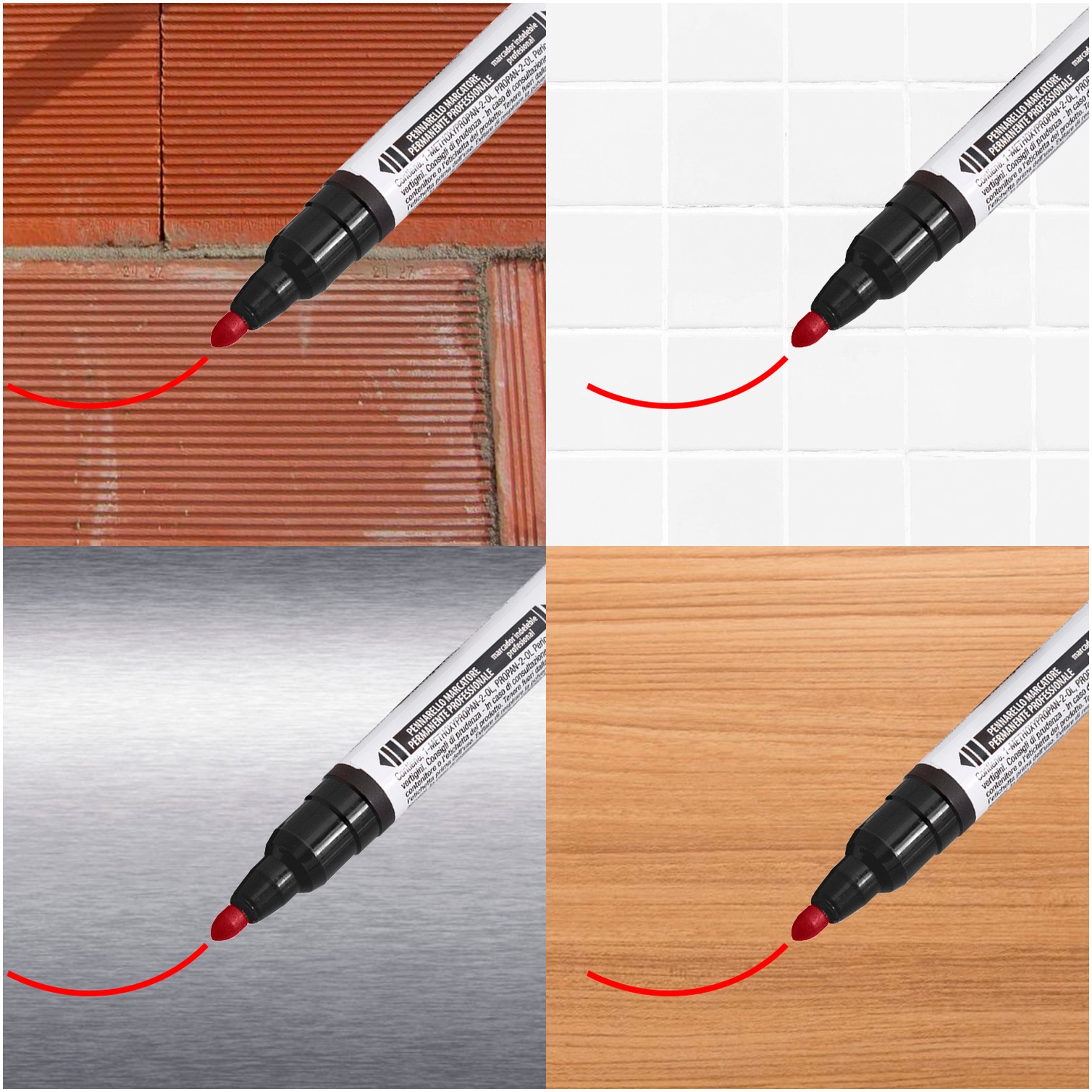 Rotulador Permanente Profesional Rojo
