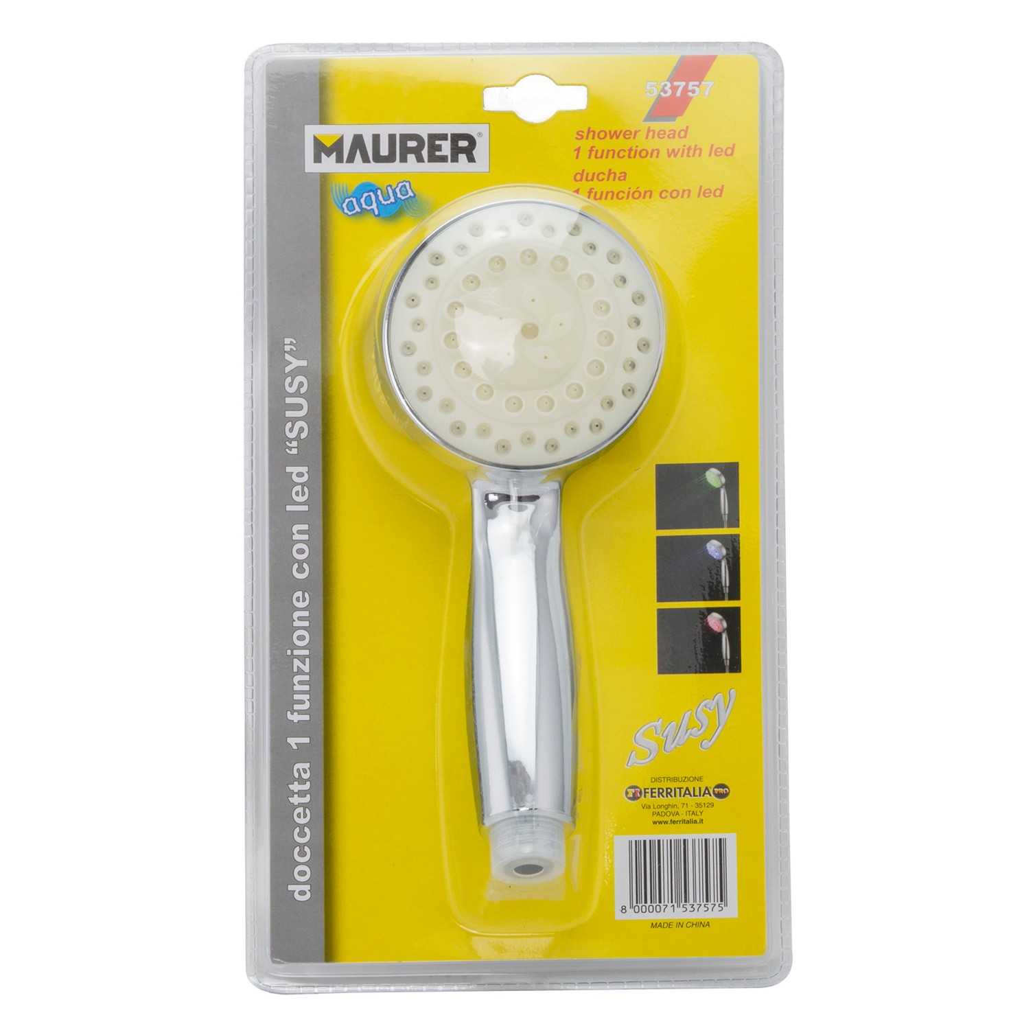 Maneral Ducha Led Indicador Temperatura Ø 11 cm.