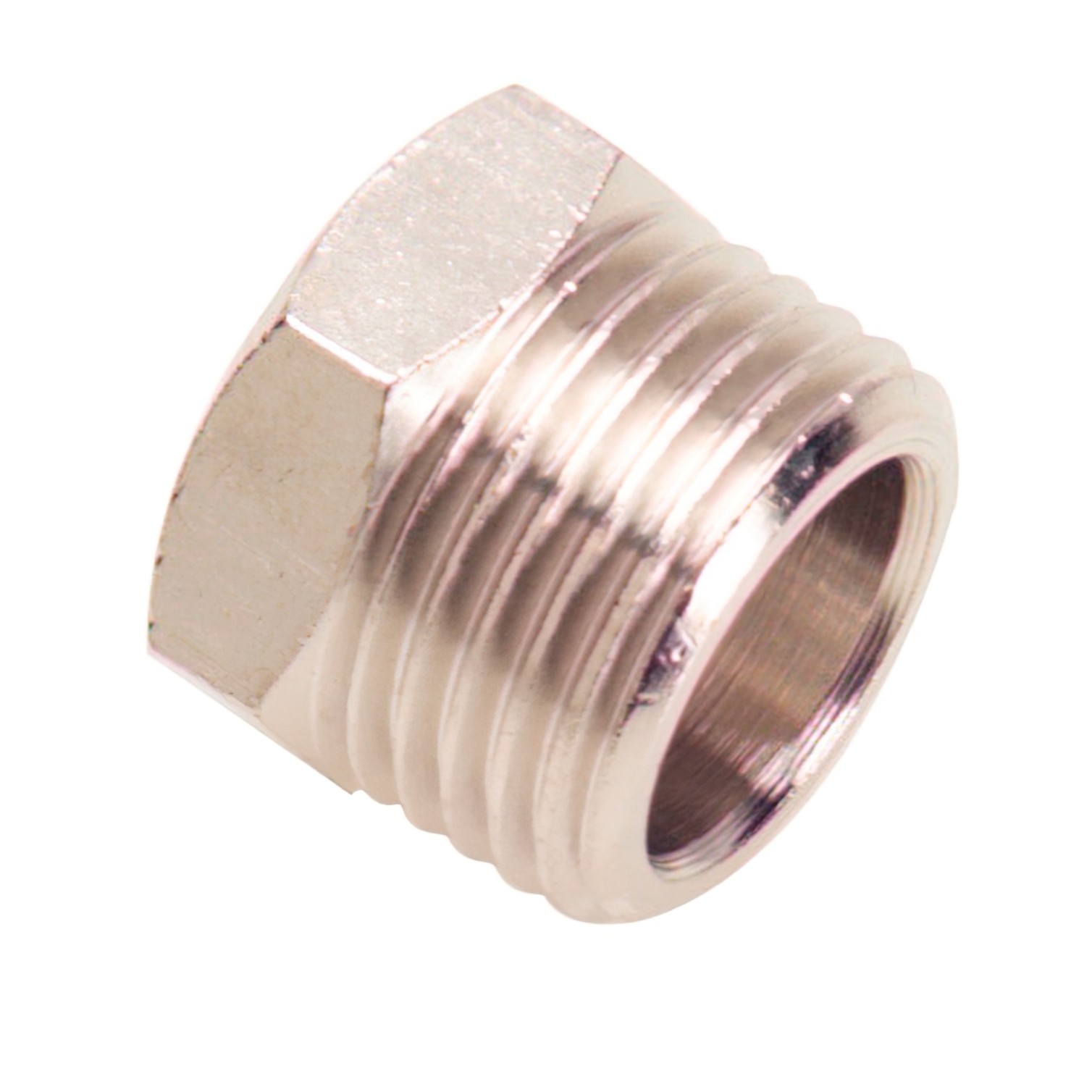 Reductor Tuerca Cilindrica Macho 3/8 - Hembra 1/4 (Blister 2 Piezas)