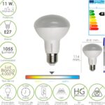 Bombilla Led Standar Rosca E27 (Gorda) 11 Watt. Equivale a 75 Watt. 1055 Lumenes. Luz Blanca (4.000º K) A+