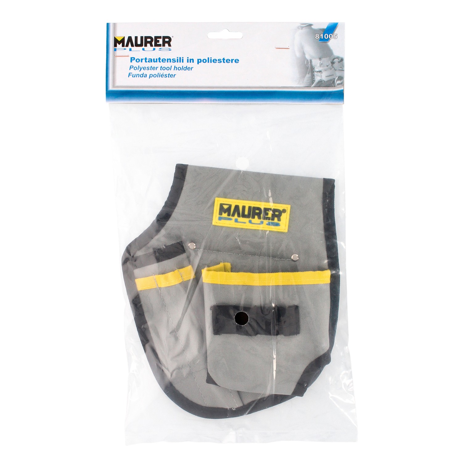 Funda Bolsa Porta Herramientas Para Cinturon Con 3 Bolsillos y 4 Elasticos. Portaherramientas Electricista Multibolsillos