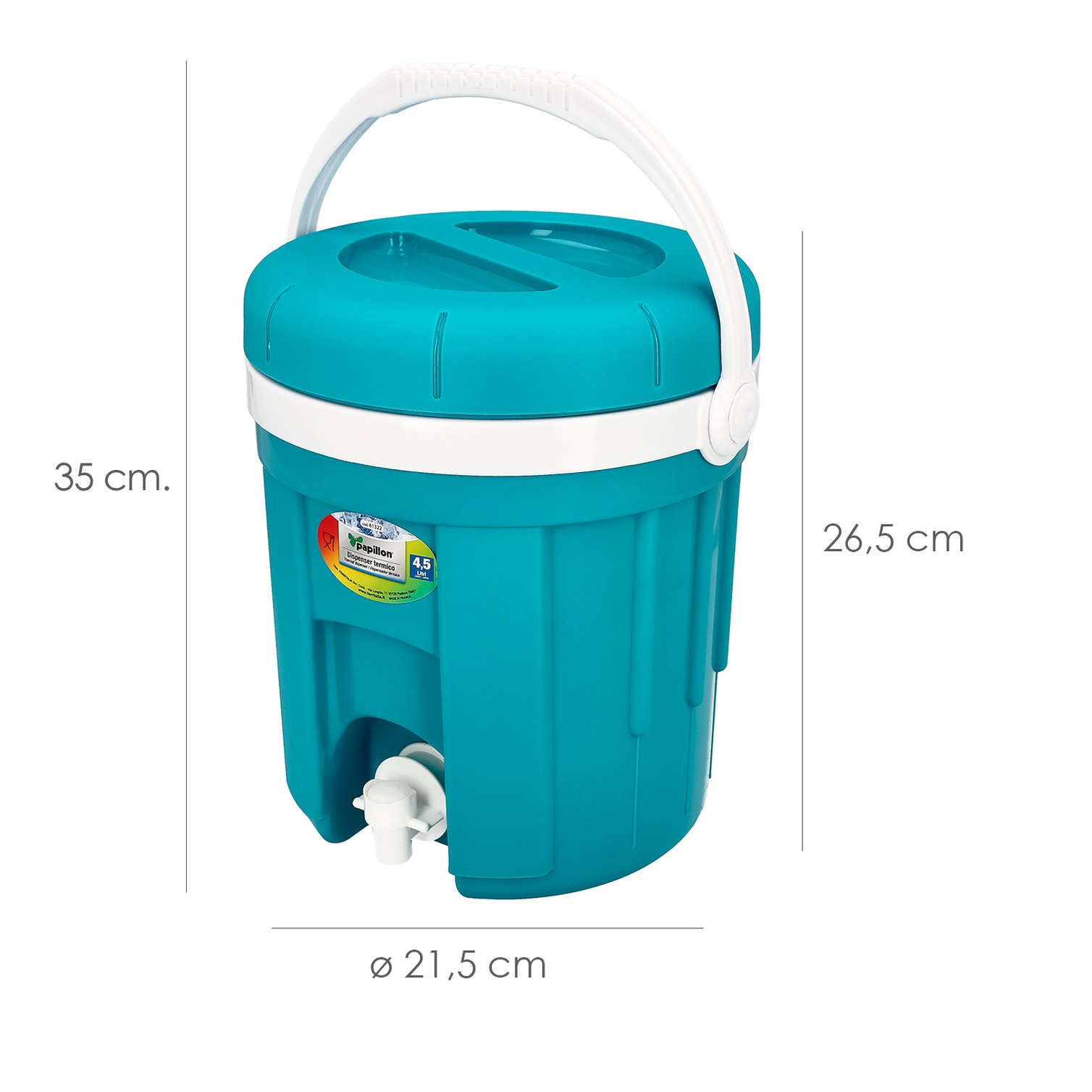 Bidon Isotermico Con Grifo Dispensador Capacidad 4,5 litros.