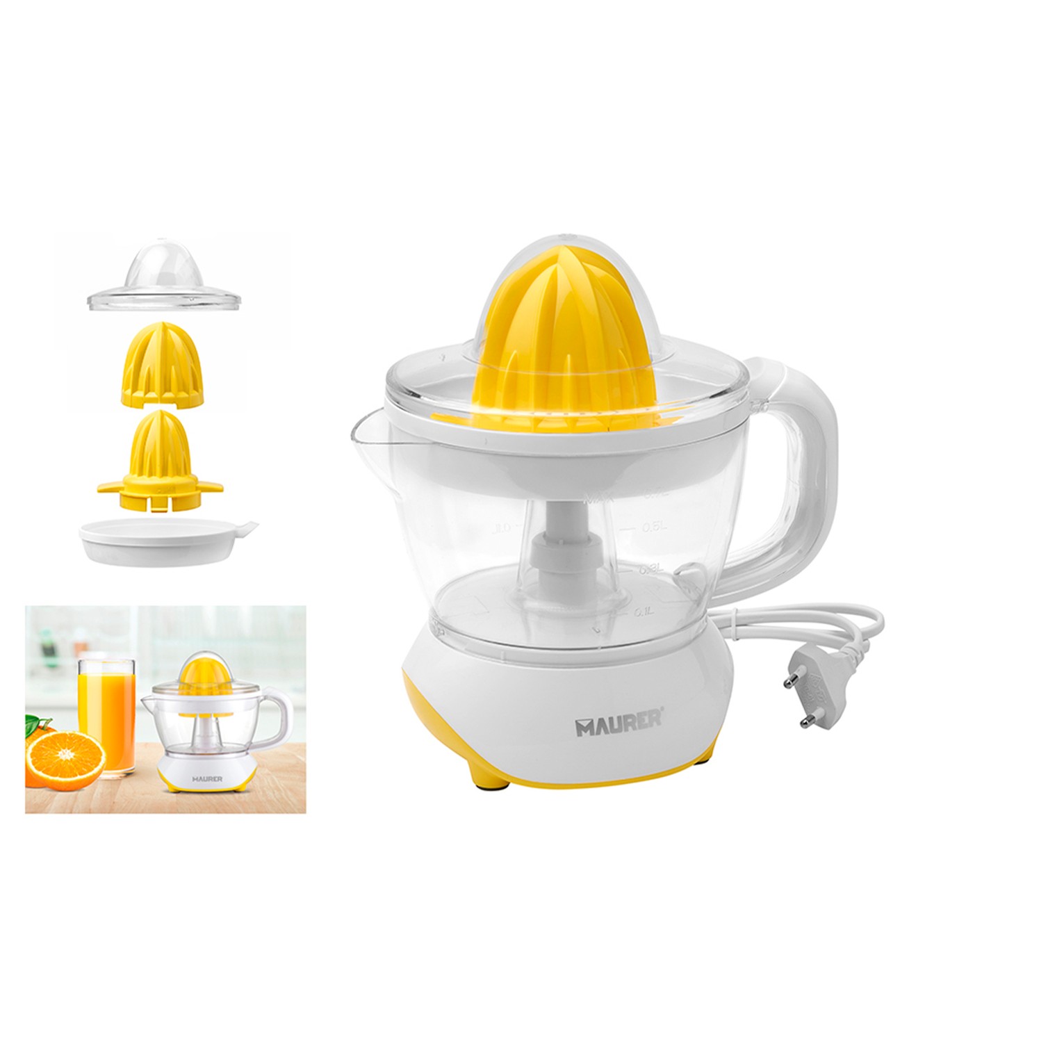Exprimidor Naranjas Electrico 25 Watt. Capacidad 700 Ml. Exprimidor Zumo Narajas, Exprimidor Fruta
