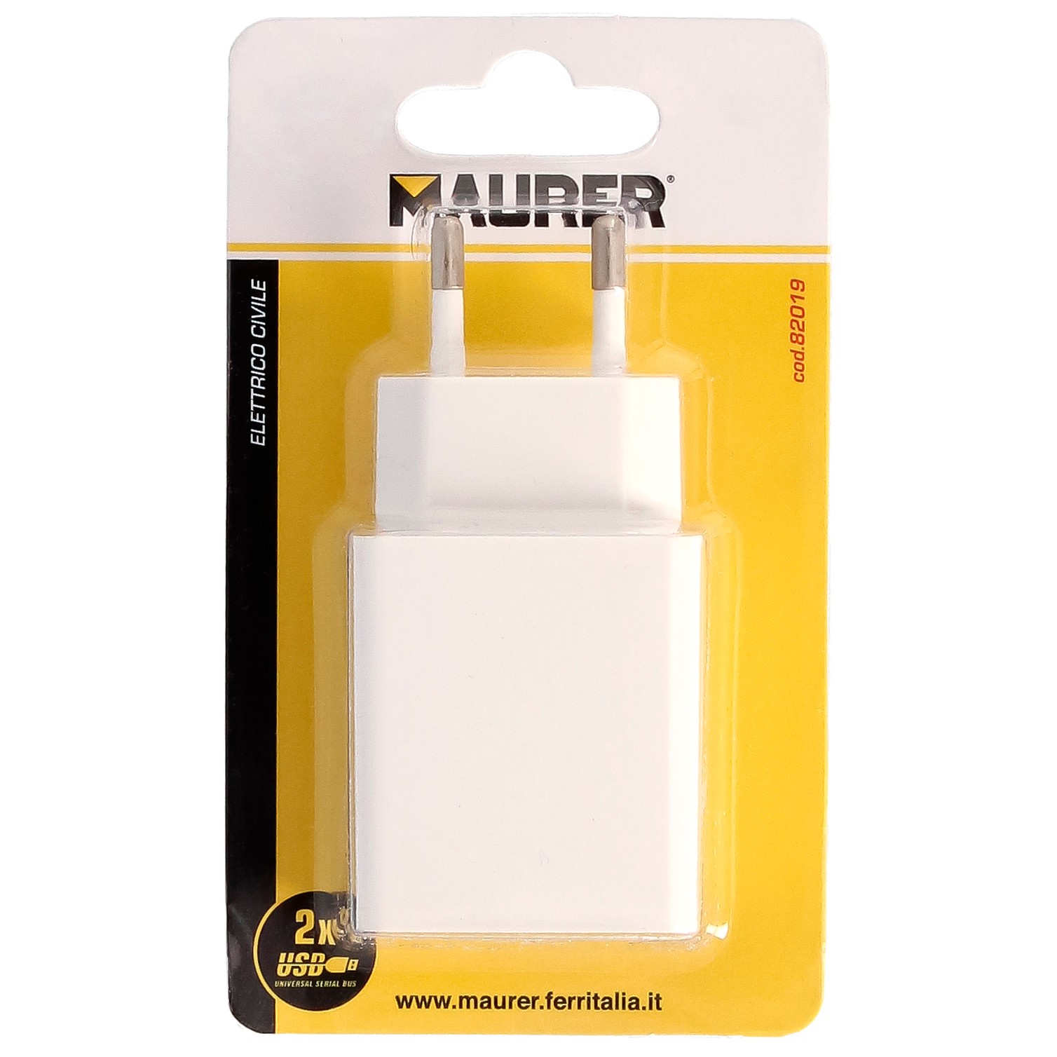 Cargador USB Dos Tomas 2.1 Amperios. 5 V. Adaptador Enchufe USB Cargador USB de Pared, Android, Iphone, Smartphones, Tablets.