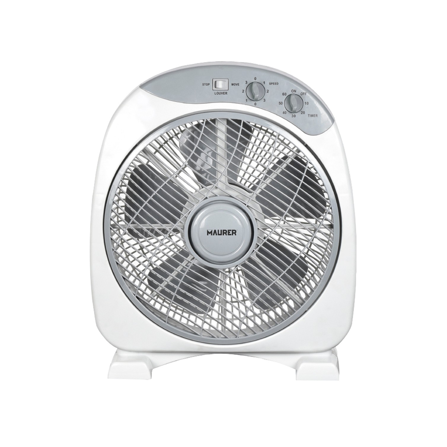 Ventilador Maurer Box Ø 30cm 40 Watt. 3 velocidades Aspas gran tamaño, 3 Con temporizador