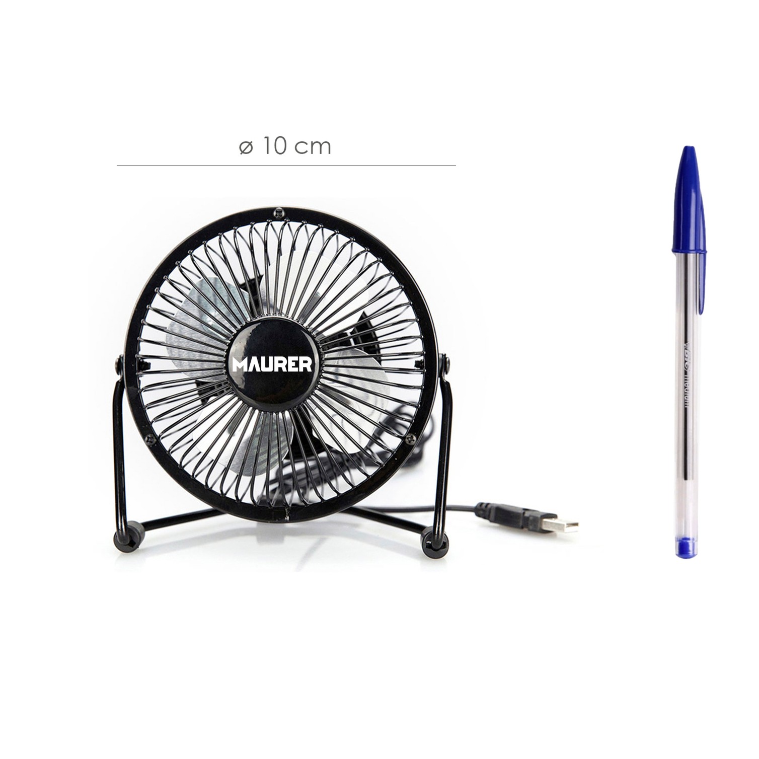 Ventilador Sobremesa Ø 10 cm. Funcionamiento USB