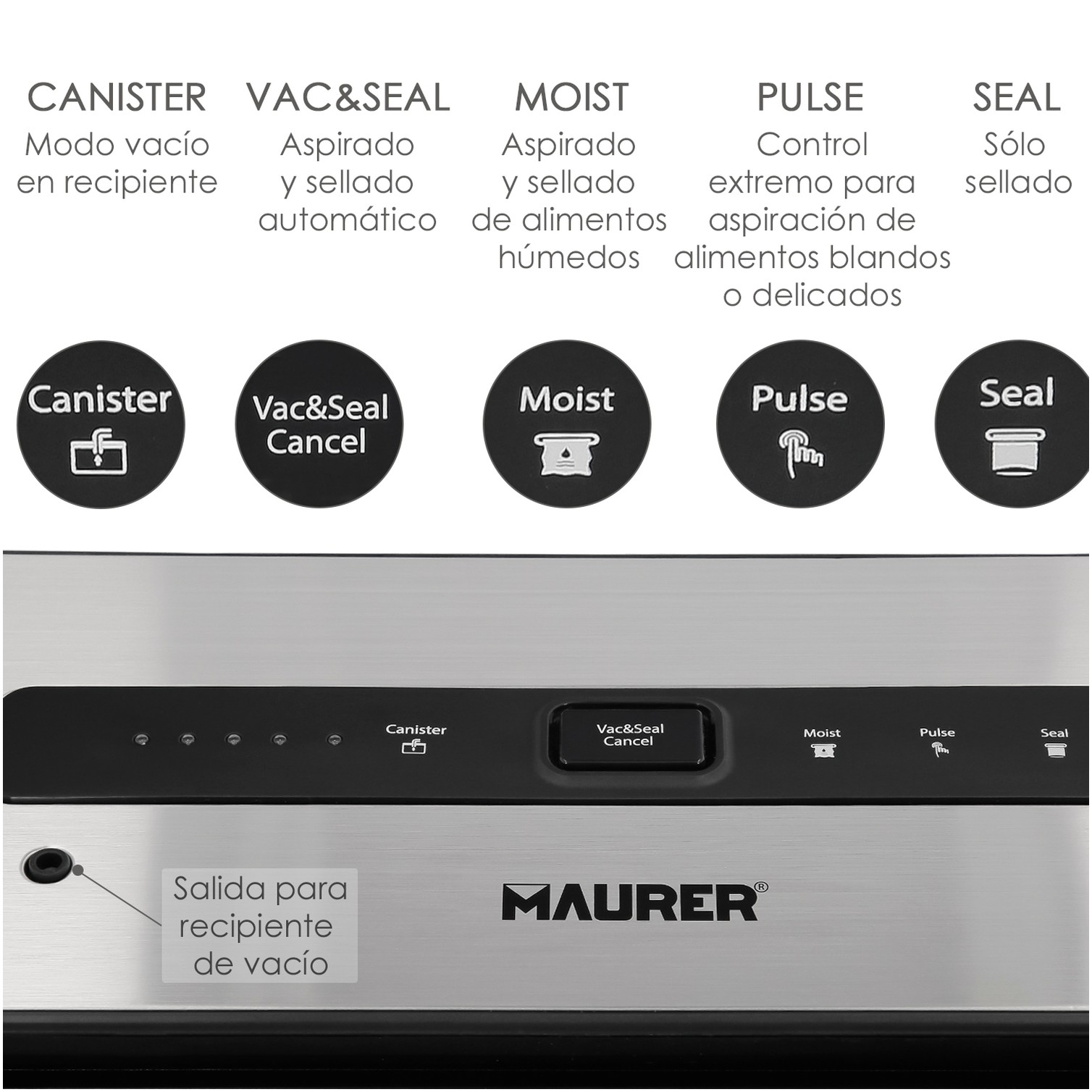 Maquina Envasar Al Vacio Maurer 130W.