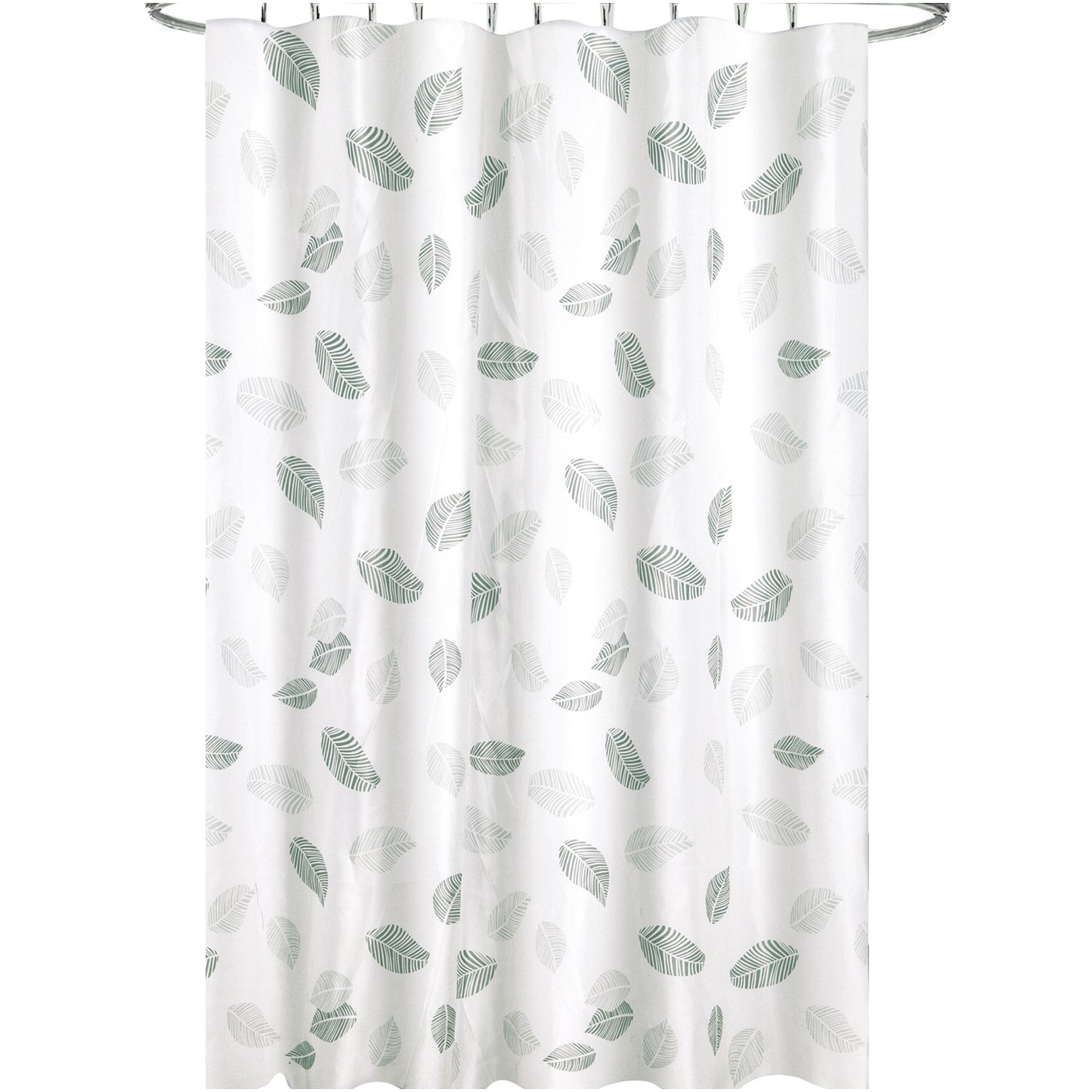Cortina Ducha Tela Hojas 180 x 200 cm. Cortina baño, Cortina Tela Impermeable Con Anillas