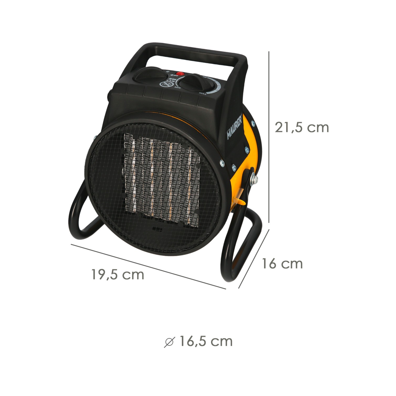 Calefactor Termoventilador Ceramico Cañon Suelo y Pared 1000 / 2000 Watt. Cañon Aire Caliente, Cañon Calefactor 2 Potencias