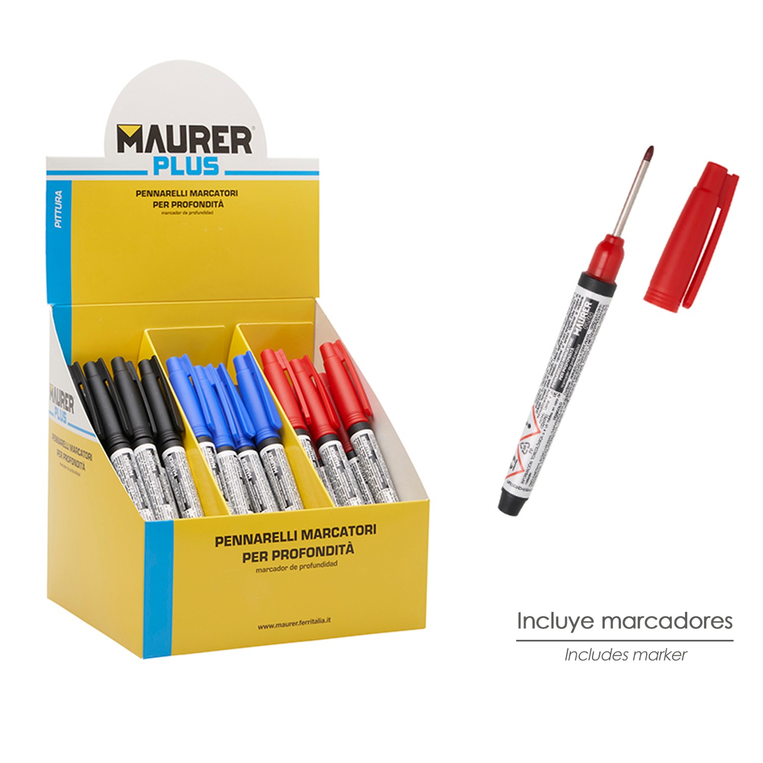 Expositor Marcador Punta Larga 24 Piezas