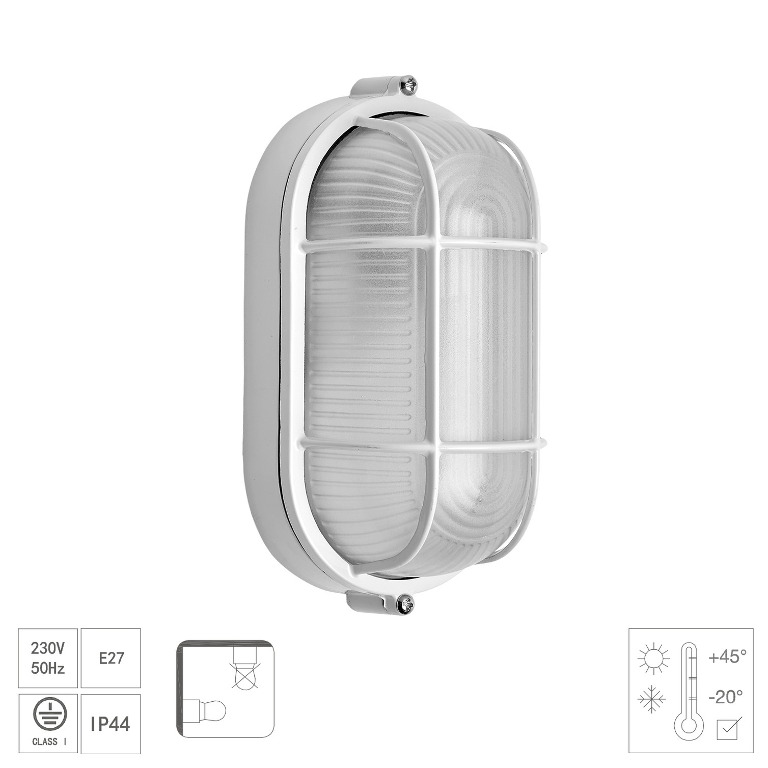 Plafon Industrial Oval Blanco.