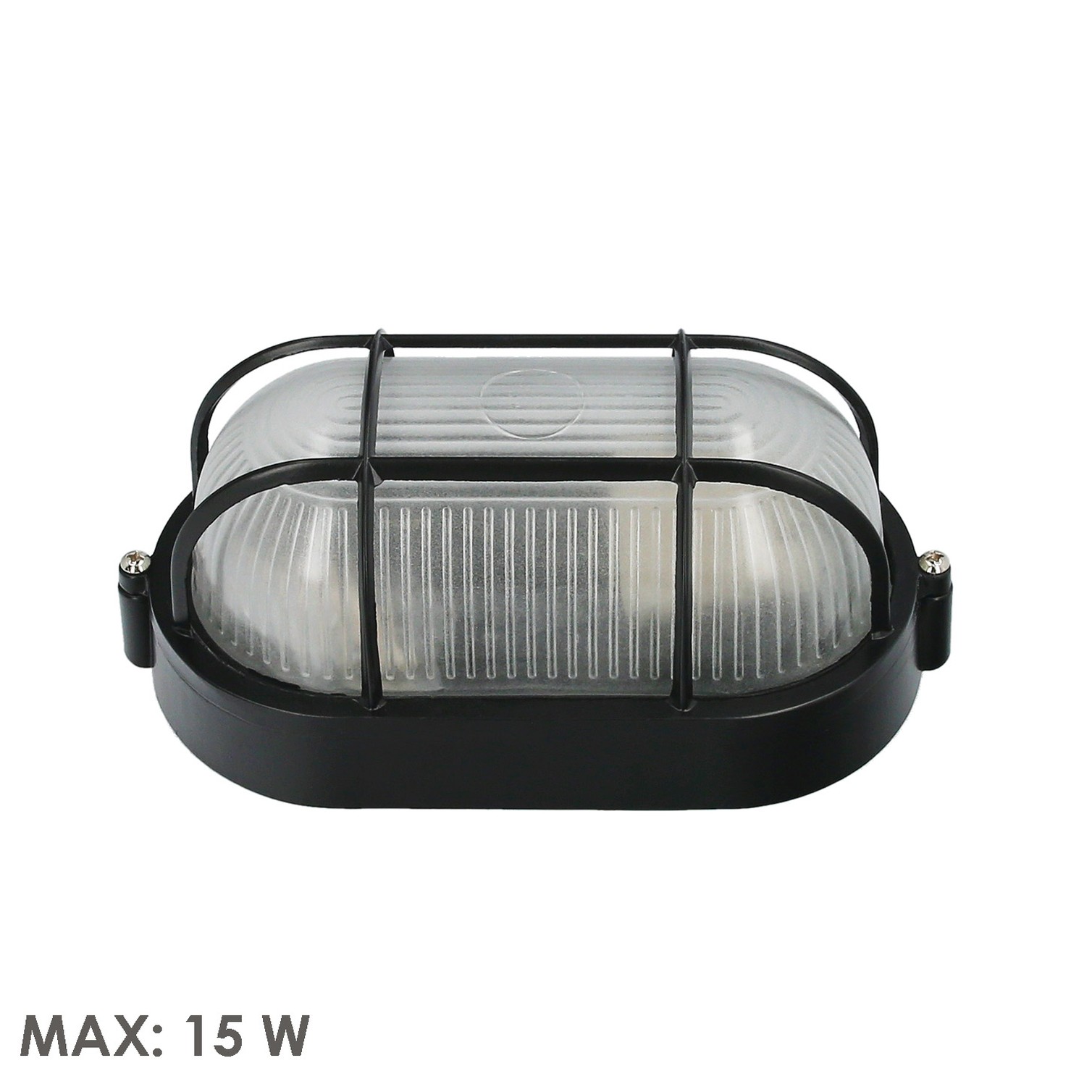 Plafon Industrial Ovalado Negro