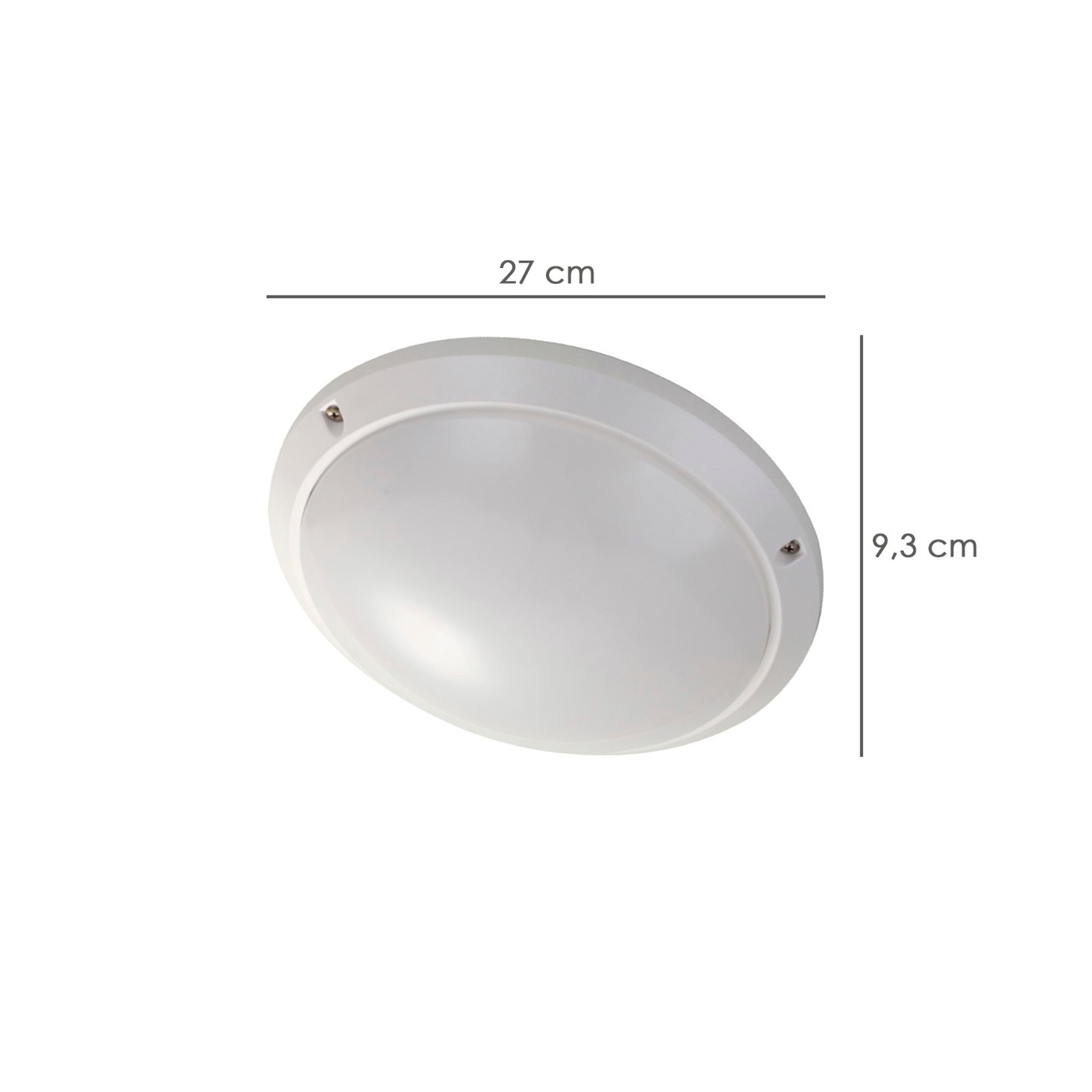 Lampara Plafon Interiores / Exteriores IP45 Portalamparas E27 Ø 27 x 9,5 cm.