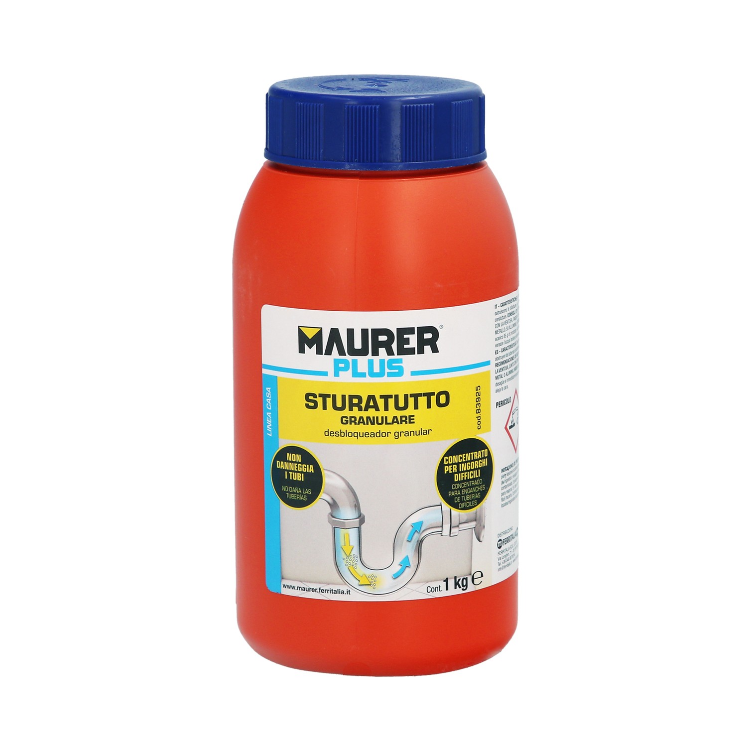 Desatascador Granular Profesional 1 Kg. Desatascador De Tuberías, Eliminador De Atascos, Limpiador De Tuberías