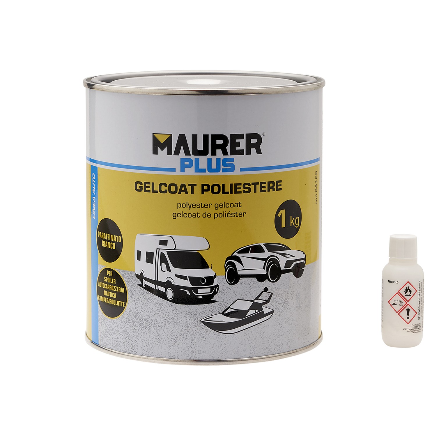 Gel Coat Poliester 1kg. Blanco. Pintura Poliester Para Fibra De Vidrio / Resina.