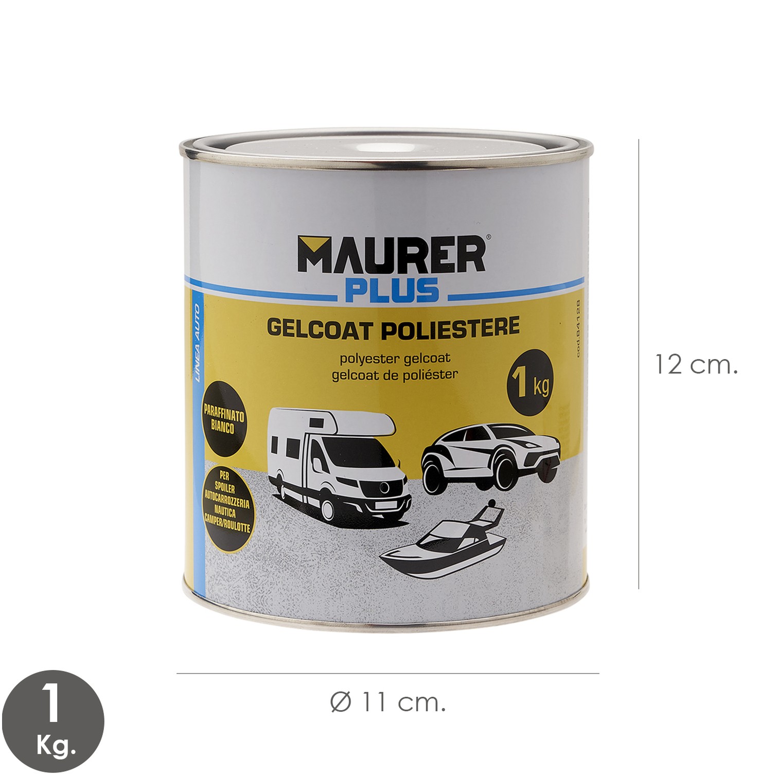 Gel Coat Poliester 1kg. Blanco. Pintura Poliester Para Fibra De Vidrio / Resina.