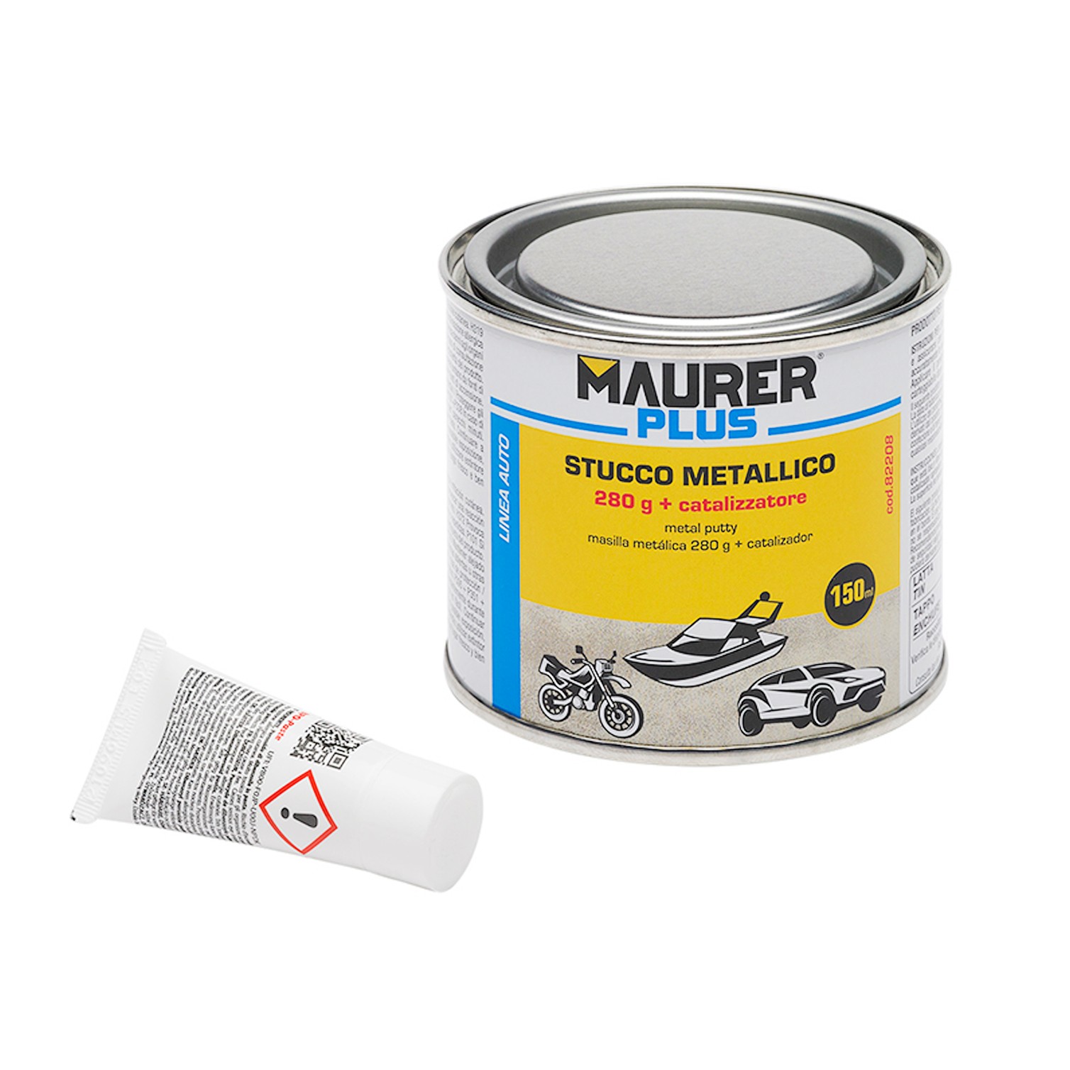 Masilla Reparadora Metales 325 Ml. Con Endurecedor. Masilla Metal, Masilla Reparacion Coches, Masilla Metalica.